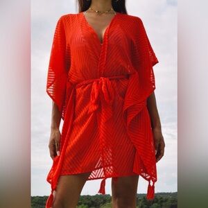 Vibrant Orange Swim Cover-Up
